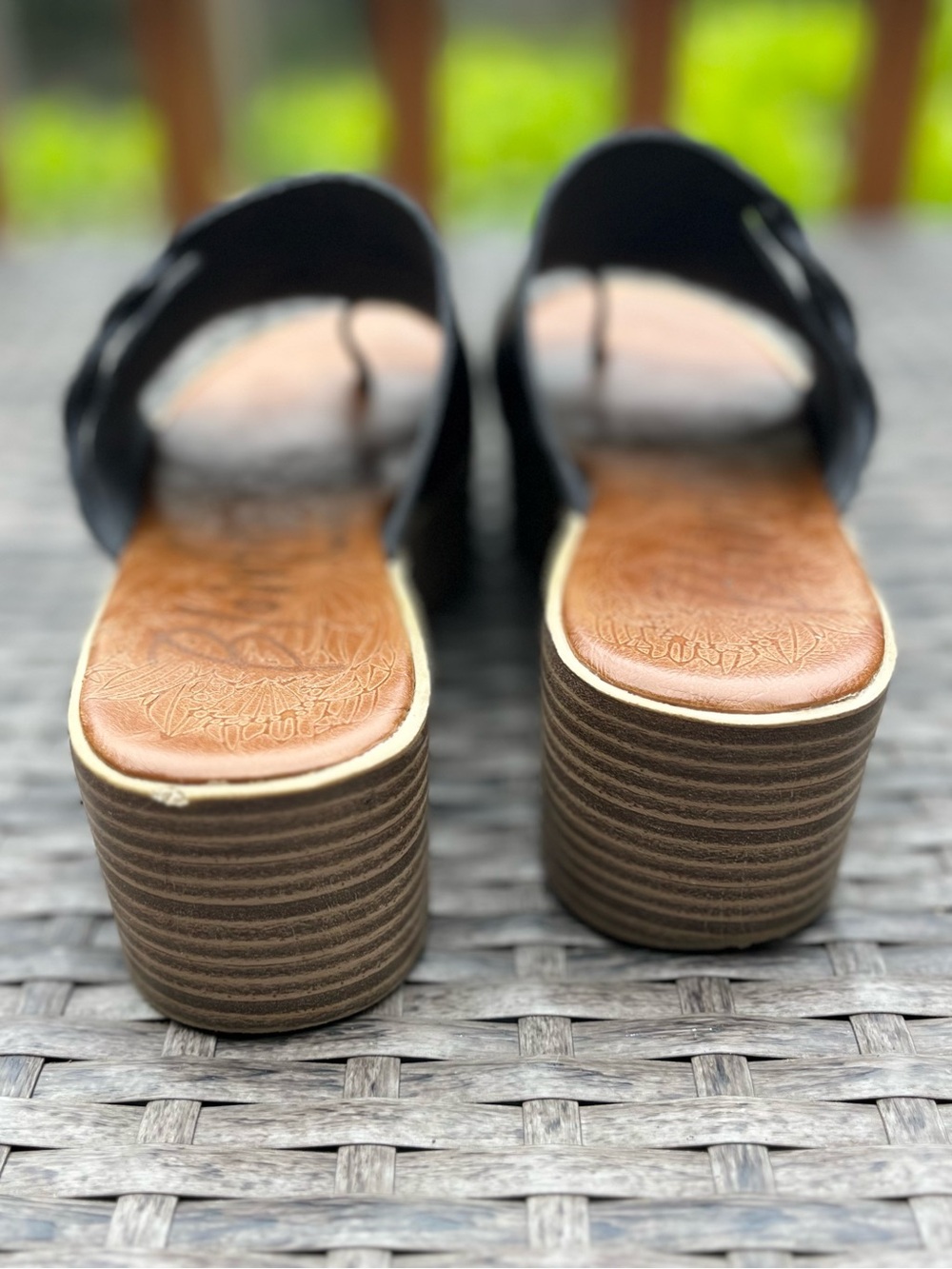 Blowfish Malibu Black Platform Slide Sandals - Picture 4 of 9
